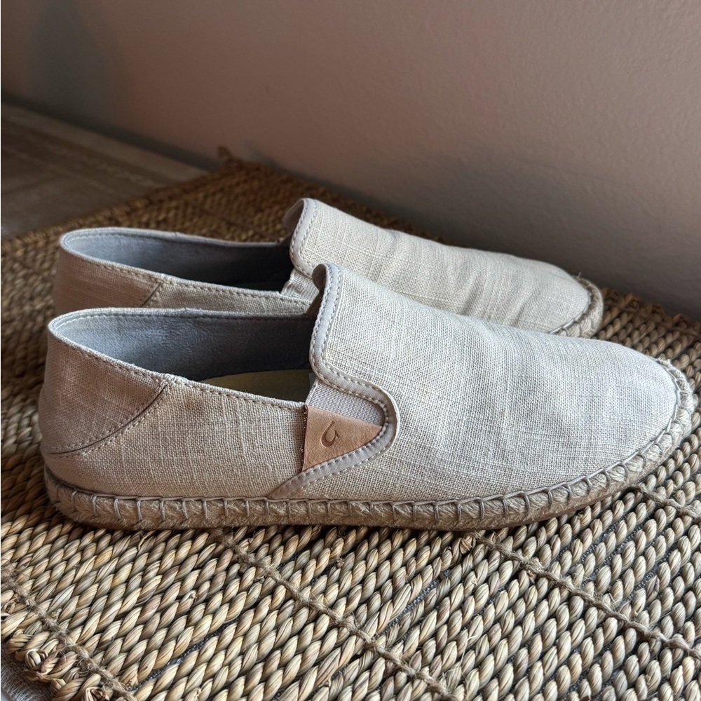 OluKai Women's Tan Slip-On Loafers